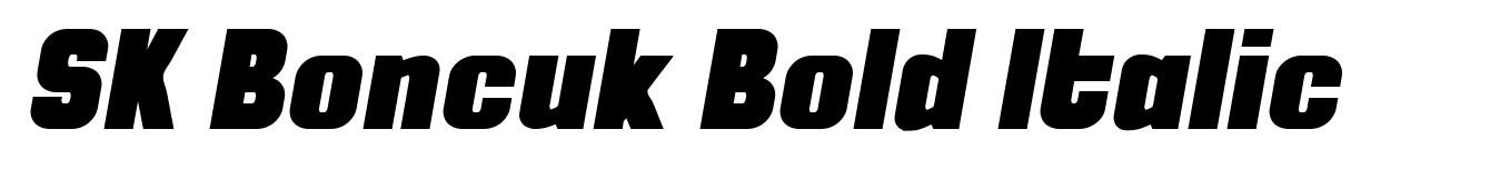 SK Boncuk Bold Italic